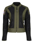 MotoGirl | Jodie Mesh Summer Jacket - Khaki Green - Women's Textile Jackets - Peak Moto