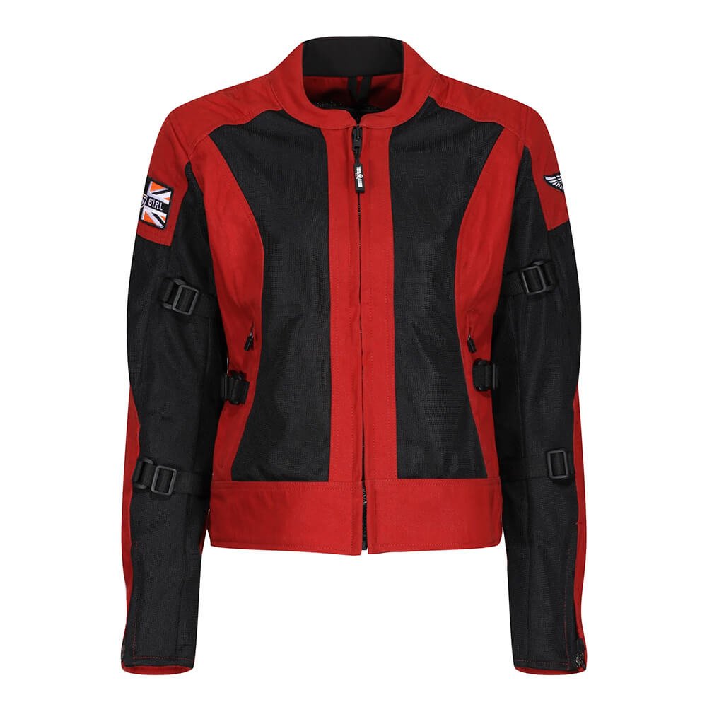 MotoGirl | Jodie Mesh Summer Jacket - Red - Women's Textile Jackets - Peak Moto