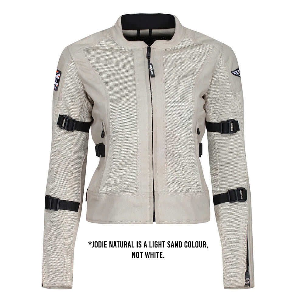 MotoGirl | Jodie Mesh Summer Jacket - Natural - Women's Textile Jackets - Peak Moto