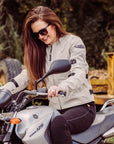 MotoGirl | Jodie Mesh Summer Jacket - Khaki Green - Women's Textile Jackets - Peak Moto