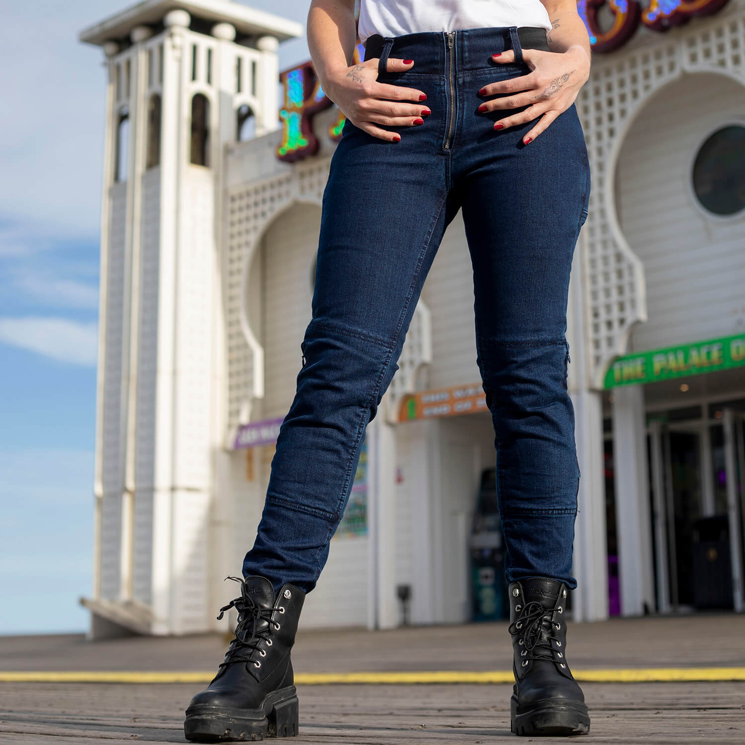 MotoGirl | Julia Jeggings - Black - Women&#39;s Pants - Peak Moto