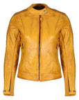 MotoGirl | Valerie Leather Jacket - Yellow - Women's Leather Jackets - Peak Moto
