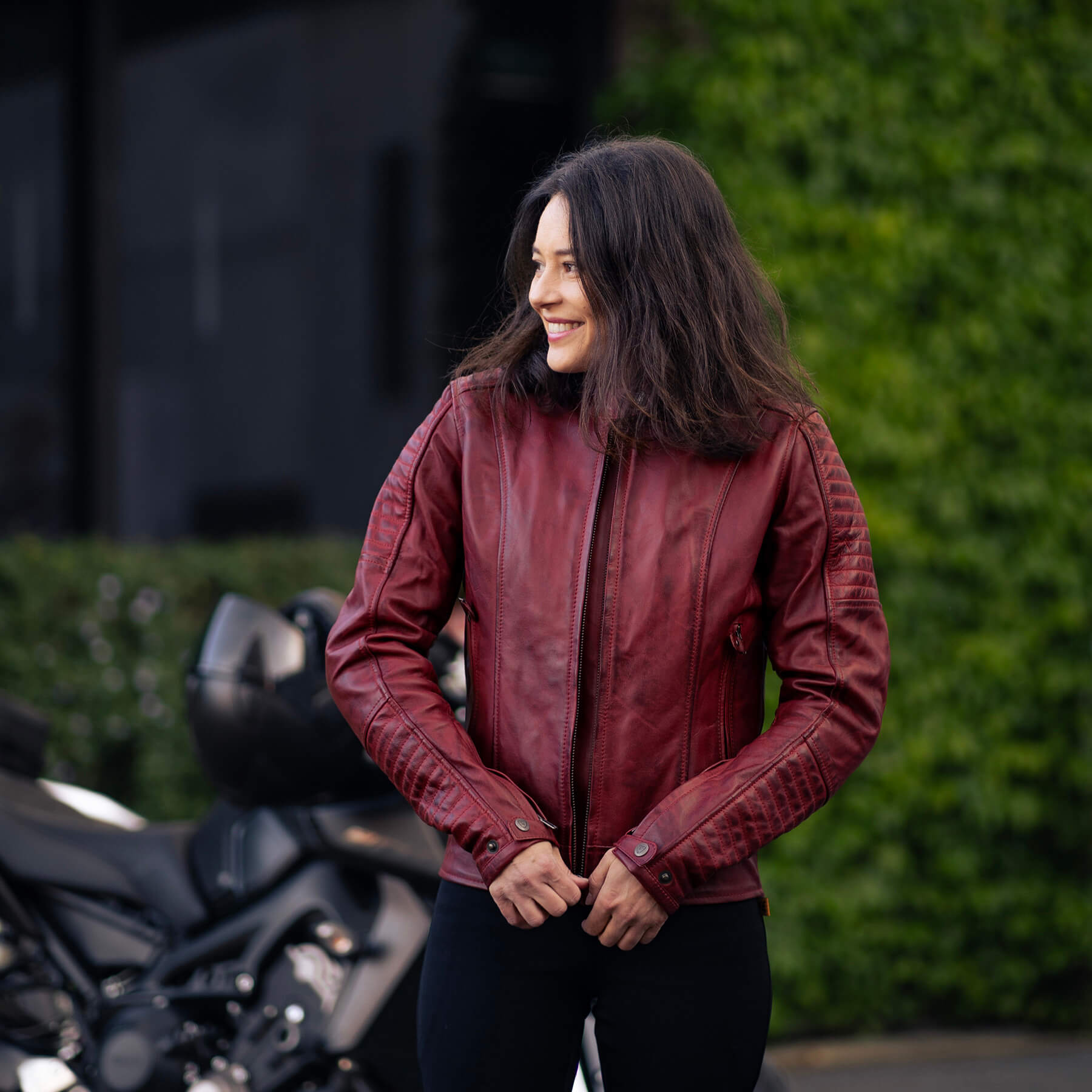 MotoGirl | Valerie Leather Jacket - Purple - Women&#39;s Leather Jackets - Peak Moto