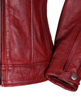 MotoGirl | Valerie Leather Jacket - Red - Women's Leather Jackets - Peak Moto
