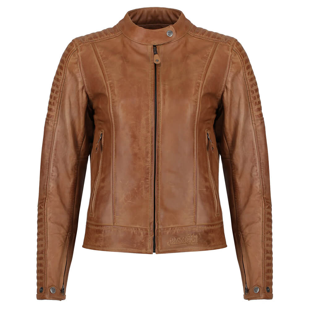 MotoGirl | Valerie Leather Jacket - Camel - Women&#39;s Leather Jackets - Peak Moto