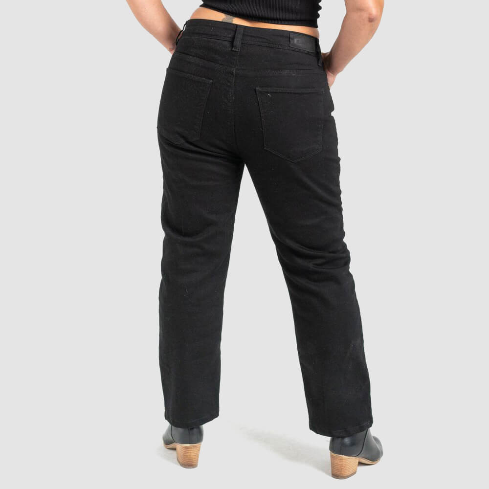 Resurgence Gear | Women's Heritage Straight Leg Jeans - Jet Black - AU 6 / US 2 - Women's Pants - Peak Moto