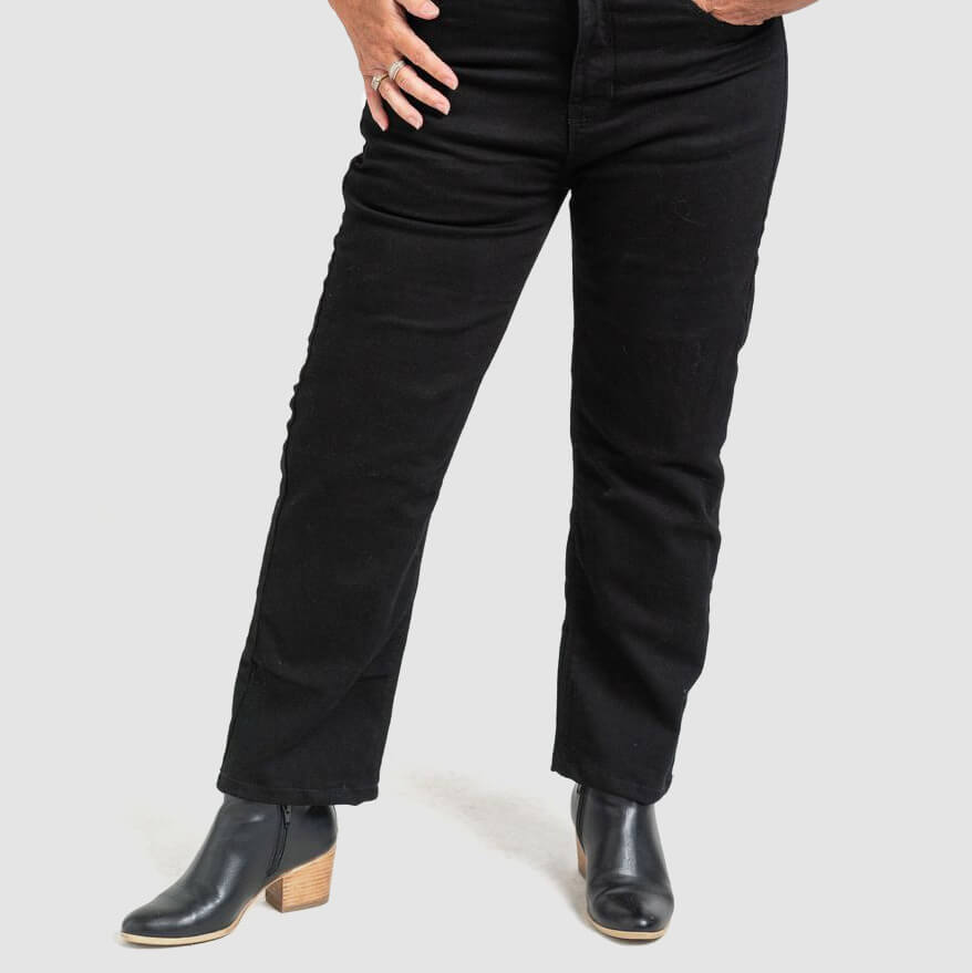 Resurgence Gear | Women&#39;s Heritage Straight Leg Jeans - Jet Black - AU 6 / US 2 - Women&#39;s Pants - Peak Moto