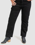 Resurgence Gear | Women's Heritage Straight Leg Jeans - Jet Black - AU 6 / US 2 - Women's Pants - Peak Moto