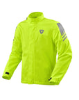 REV'IT! | Cyclone 4 H2O Rain Jacket - Neon Yellow - Rainwear & Safety - Peak Moto