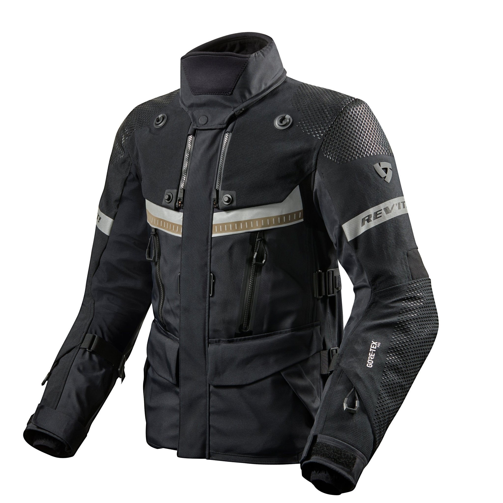 REV'IT! | Dominator 3 GTX Jacket - Black - Men's Textile Jackets - Peak Moto