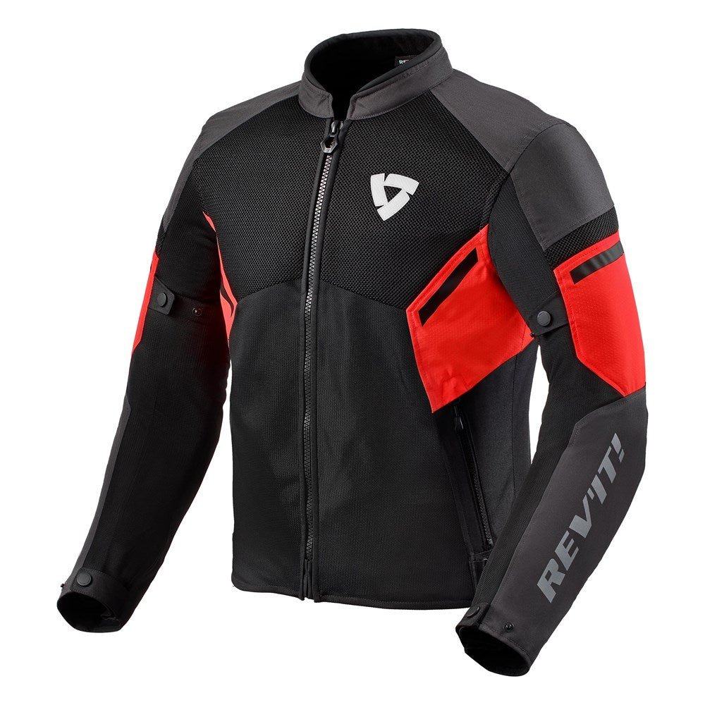 REV'IT! | GT - R Air 3 Jacket - Black - Neon Red - Men's Textile Jackets - Peak Moto