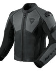 REV'IT! | Jacket Matador - Black - Anthracite - Men's Leather Jackets - Peak Moto