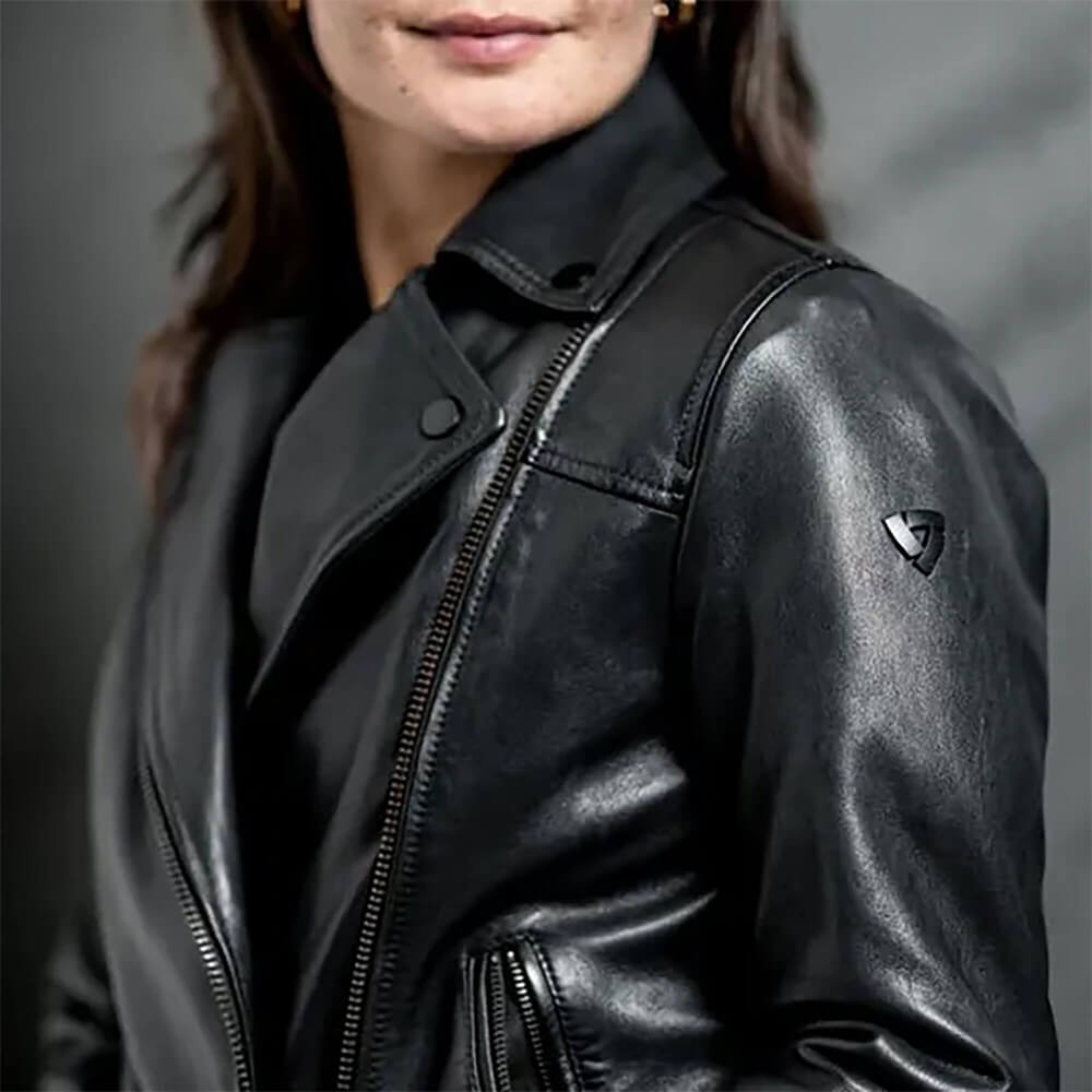 REV'IT! | Liv Ladies Leather Jacket - Black - Women's Leather Jackets - Peak Moto