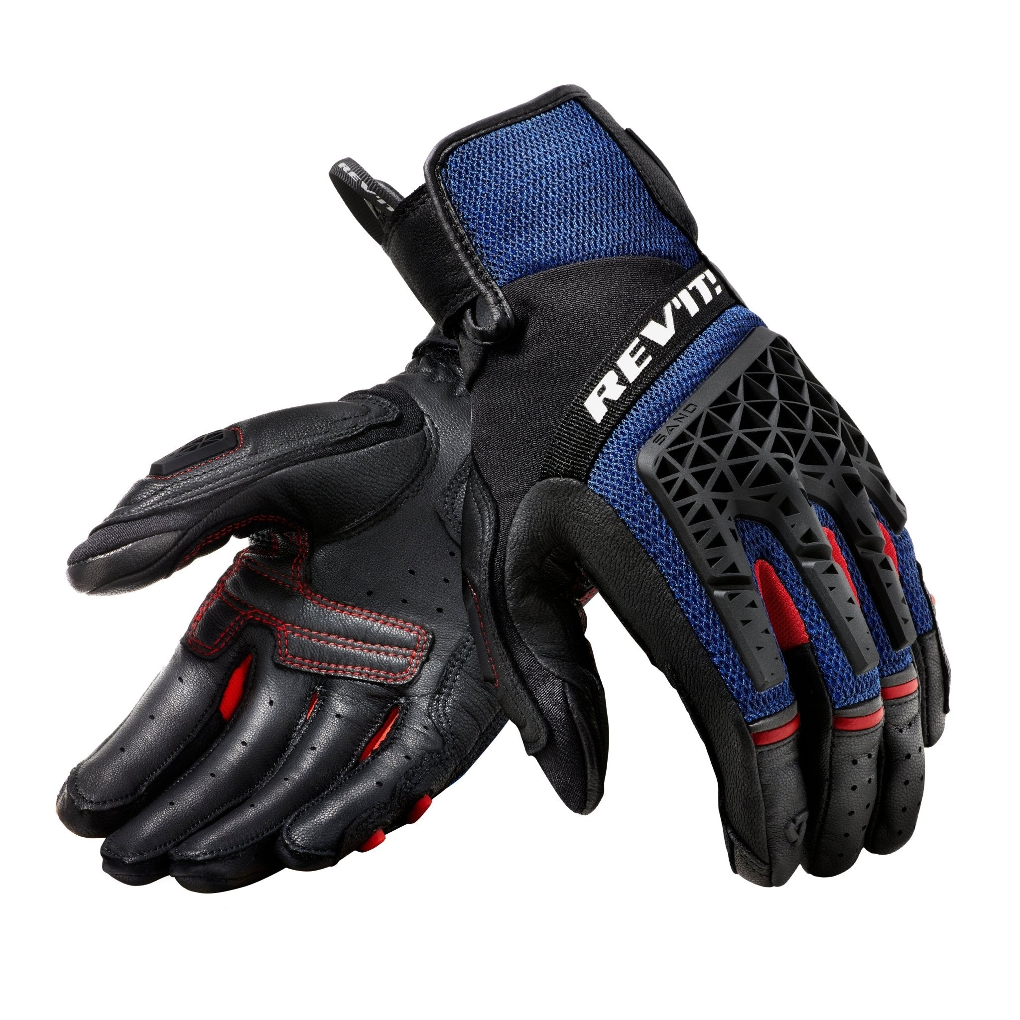 REV&#39;IT! | Sand 4 Men&#39;s Gloves - Black/Blue - Gloves - Peak Moto