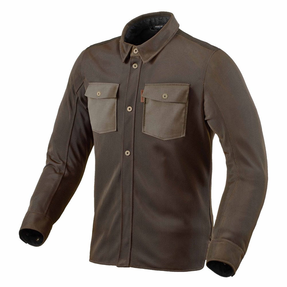 REV&#39;IT! Tracer Air 2 Overshirt - Brown - Textile Jackets URBAN - Peak Moto