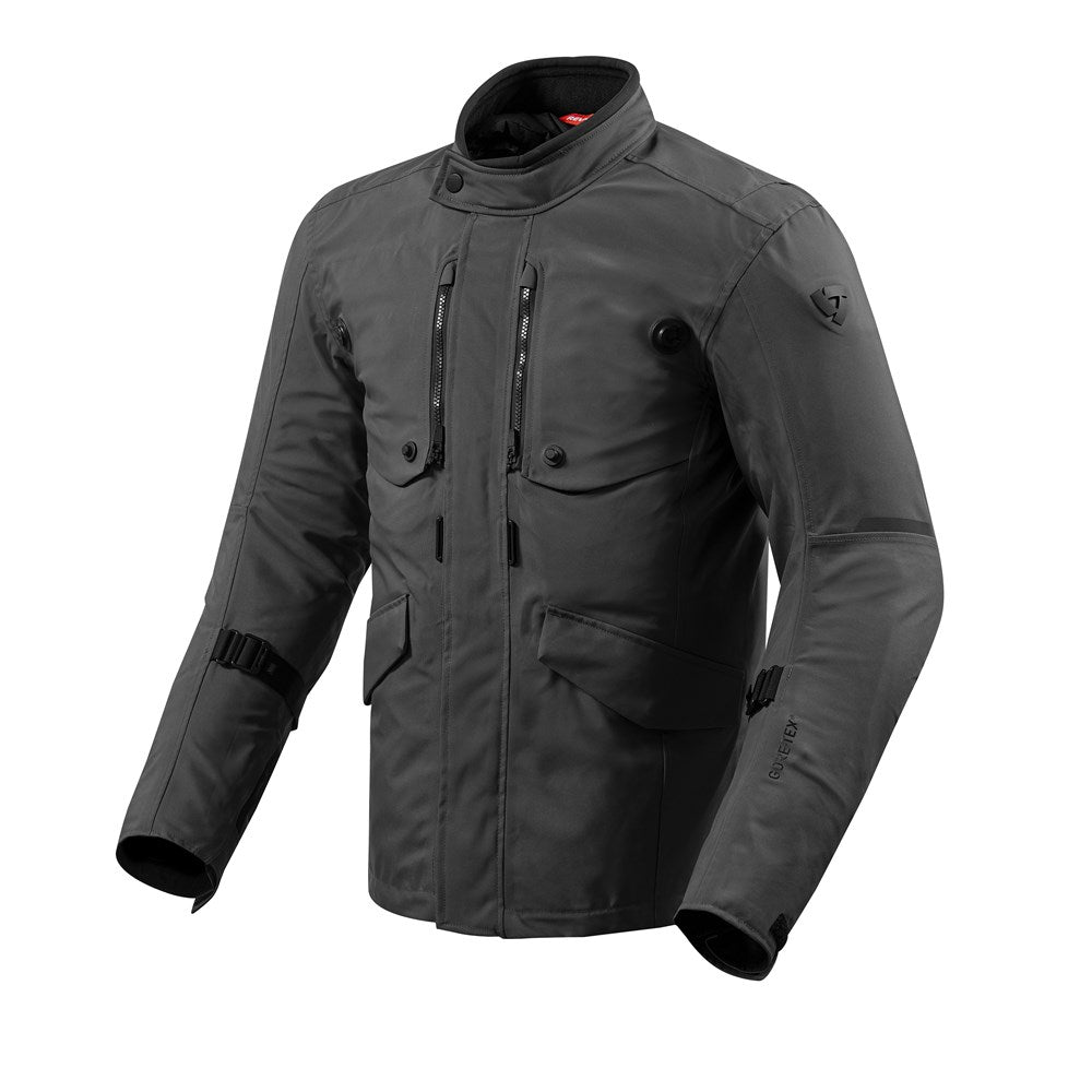 REV'IT! | Trench GTX Jacket - Black - Men's Textile Jackets - Peak Moto